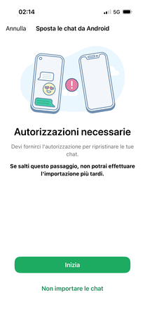 Ripristino nuovo telefono